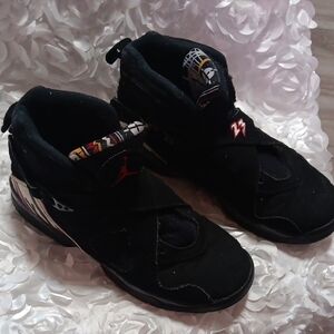 Jordan Black and Red Athletic Shoes